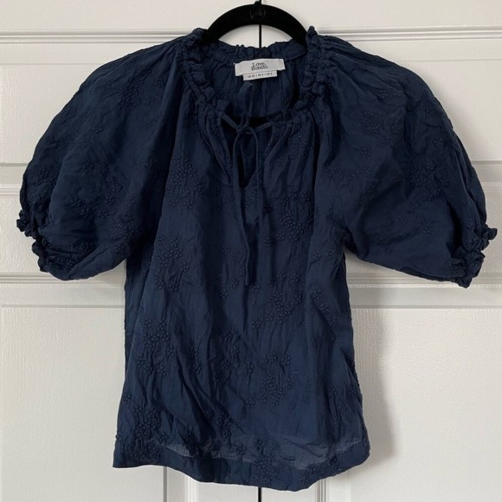 Love Bonito Navy Cotton Top Size 2